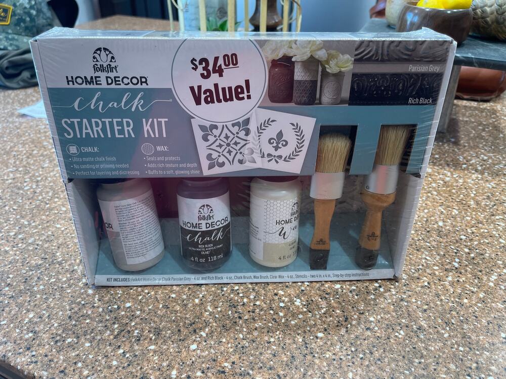 Home decor, folk, art, chalk, paint, starter kit